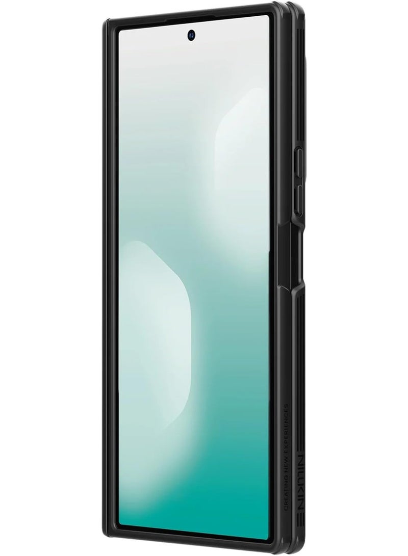 Nillkin CamShield Prop Transparent Lens Guard Edition Case for Samsung Galaxy Z Fold 7 – Clear Dual-Shell Armor with Flip-Style Camera Cover, Hidden Kickstand & Full Drop Protection – Black - Image 3